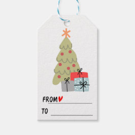 Präsentationen unter dem Baum Geschenkanhänger