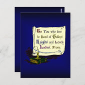 Präsentationskarte für Vintages Buchzeichen Postkarte (Vorne/Hinten)