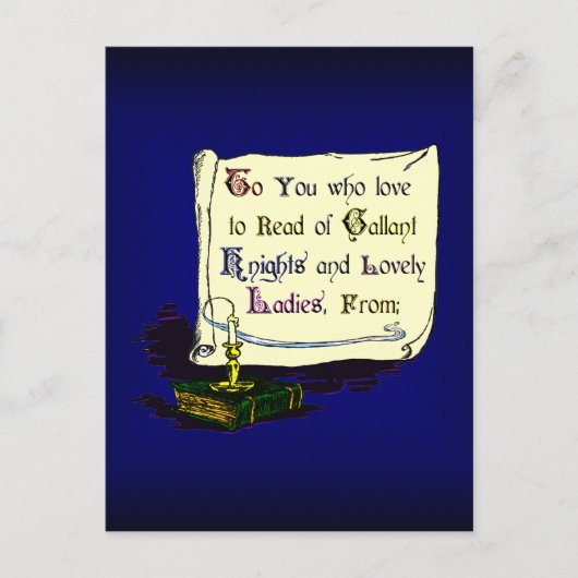 Präsentationskarte für Vintages Buchzeichen Postkarte (Vorderseite)