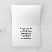 PRÄSENTE UND FEIERN GERADE FÜR SIE! KARTE (Innenseite)