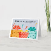 PRÄSENTE UND FEIERN GERADE FÜR SIE! KARTE (Vorderseite)