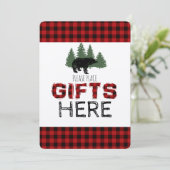 Präsentiert Table Sign - Lumberjack Party Einladung (Stehend Vorderseite)