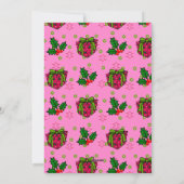 Präsentiert und Holly_pink Feiertagskarte (Rückseite)