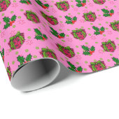 Präsentiert und Holly_pink Geschenkpapier (Rolleneckpunkt)
