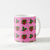 Präsentiert und Holly_pink Kaffeetasse (VorderseiteRechts)
