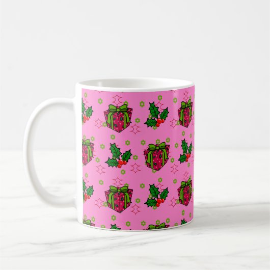 Präsentiert und Holly_pink Kaffeetasse (Links)