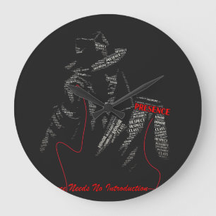 Präsenz braucht keine Einführung Gentleman Ty... Große Wanduhr