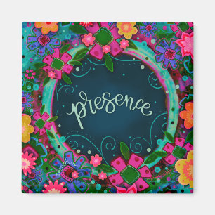 Präsenz Hübsch Fun Blue Pink Floral Inspirivity Magnet