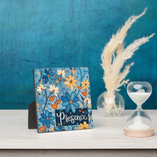 Präsenz Inspirationsherz Hübsch Blau Fotoplatte (InSitu)