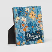 Präsenz Inspirationsherz Hübsch Blau Fotoplatte (Vorderseite)