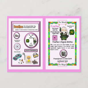 Praseodymium-Element Postkarte