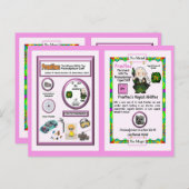 Praseodymium-Element Postkarte (Vorne/Hinten)