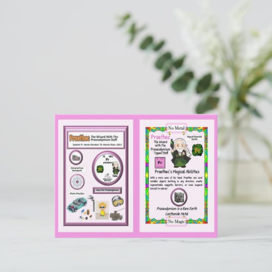 Praseodymium-Element Postkarte (Stehend Vorderseite)