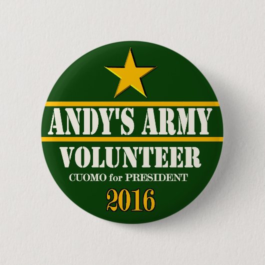 Präsident 2016 Andrew-Cuomo Button (Vorderseite)