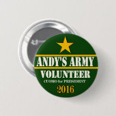 Präsident 2016 Andrew-Cuomo Button (Vorne & Hinten)
