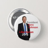 Präsident 2016 Gary-JOHNSON Button (Vorne & Hinten)