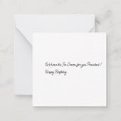 Präsident 2.5" x 2.5" flache Note Card Mitteilungskarte (Rückseite)