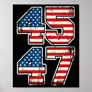 Präsident 45 47 Tag der Amtseinführung Donald Trum Poster