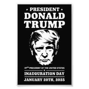 Präsident 47 D J Trump Amtseinführungstag Jan 2025 Fotodruck