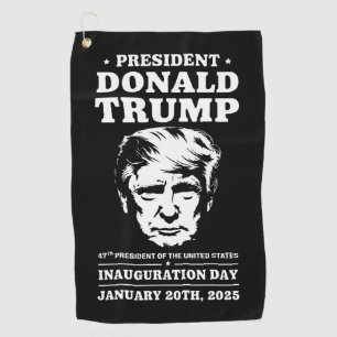 Präsident 47 D J Trump Amtseinführungstag Jan 2025 Golfhandtuch