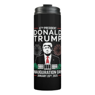 Präsident 47 D J Trump Amtseinführungstag Jan 2025 Thermosbecher