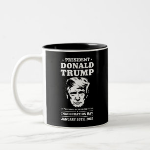 Präsident 47 D J Trump Amtseinführungstag Jan 2025 Zweifarbige Tasse