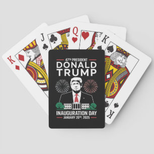 Präsident 47 D J Trump Tag der Amtseinführung Janu Spielkarten