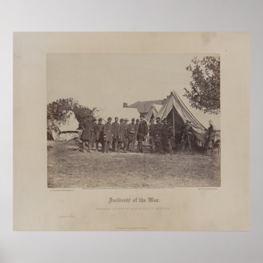 Präsident Abe Lincoln auf dem Schlachtfeld von Ant Poster (Vorne)