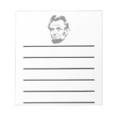 Präsident Abe Lincoln Face Notizblock (Vorderseite)