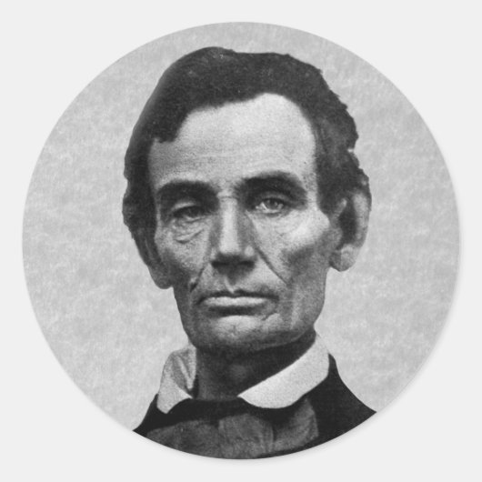 Präsident Abe Lincoln Runder Aufkleber (Vorderseite)