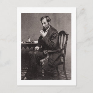 PRÄSIDENT ABRAHAM LINCOLN 1862 STEREOSKOPIEBILD POSTKARTE