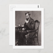 PRÄSIDENT ABRAHAM LINCOLN 1862 STEREOVIEW POSTKARTE (Vorne/Hinten)