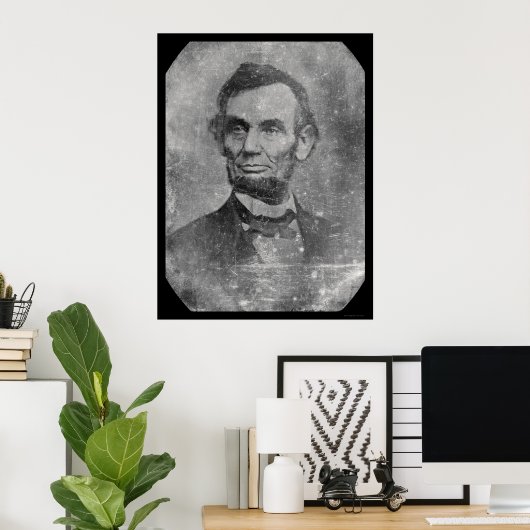 Präsident Abraham Lincoln Daguerreotype 1864 Poster (Heimbüro)
