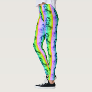 Präsident Abraham Lincoln Funny Rainbow Typografy Leggings