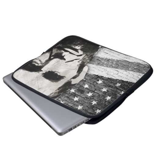 Präsident Abraham Lincoln Laptopschutzhülle (Vorne Knopf)