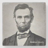 Präsident Abraham Lincoln Marble Coaster Steinuntersetzer (Vorderseite)