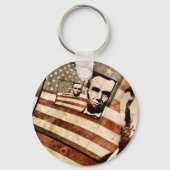 Präsident Abraham Lincoln Patriotic Flag Schlüsselanhänger (Vorderseite)
