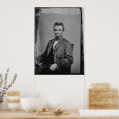 Präsident Abraham Lincoln Portrait von Mathew Brad Poster (Küche)