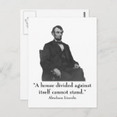 Präsident Abraham Lincoln Postkarte (Vorne/Hinten)
