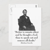 Präsident Abraham Lincoln Postkarte (Vorne/Hinten)