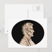 Präsident Abraham Lincoln Postkarte (Vorne/Hinten)