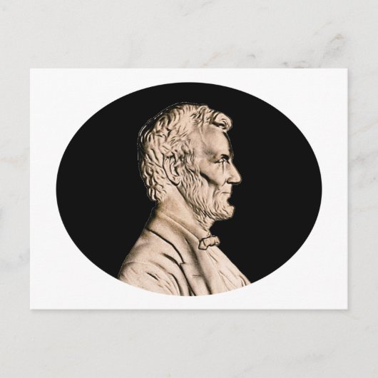 Präsident Abraham Lincoln Postkarte (Vorderseite)