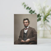 Präsident Abraham Lincoln Postkarte (Stehend Vorderseite)
