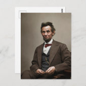 Präsident Abraham Lincoln Postkarte (Vorne/Hinten)