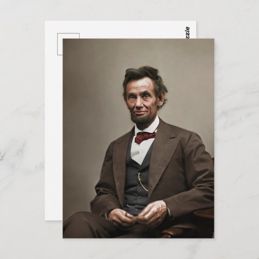 Präsident Abraham Lincoln Postkarte (Vorne/Hinten)