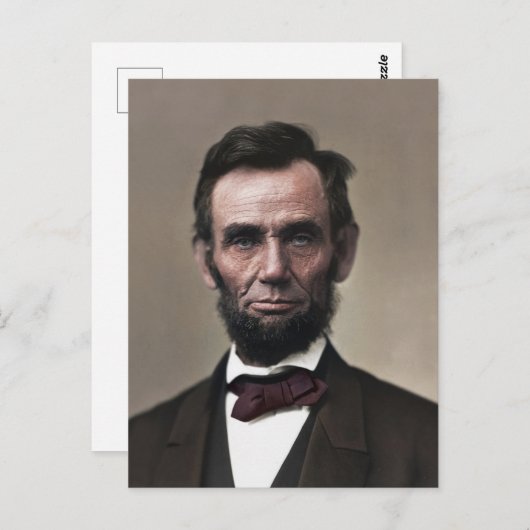 Präsident Abraham Lincoln Postkarte (Vorne/Hinten)