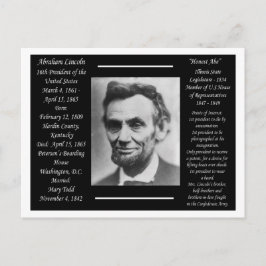 Präsident Abraham Lincoln Postkarte