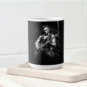 Präsident Abraham Lincoln spielt Gitarre Kaffeetasse