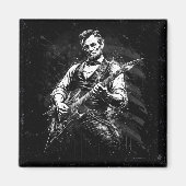 Präsident Abraham Lincoln spielt Gitarre Magnet (Vorne)