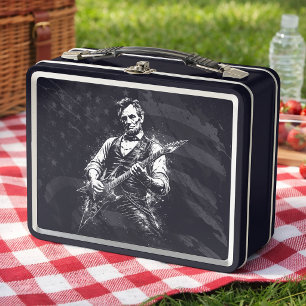 Präsident Abraham Lincoln spielt Gitarre Metall Brotdose
